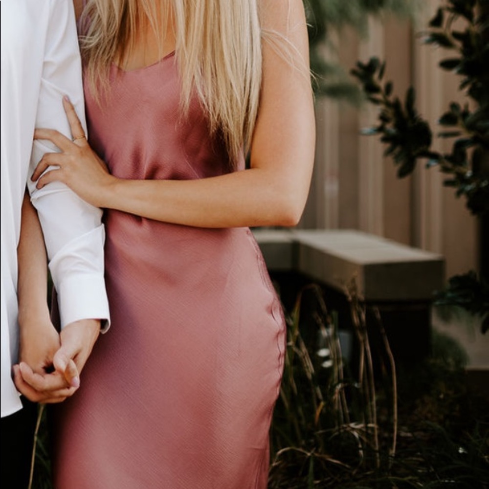 Mauve Silk Dress